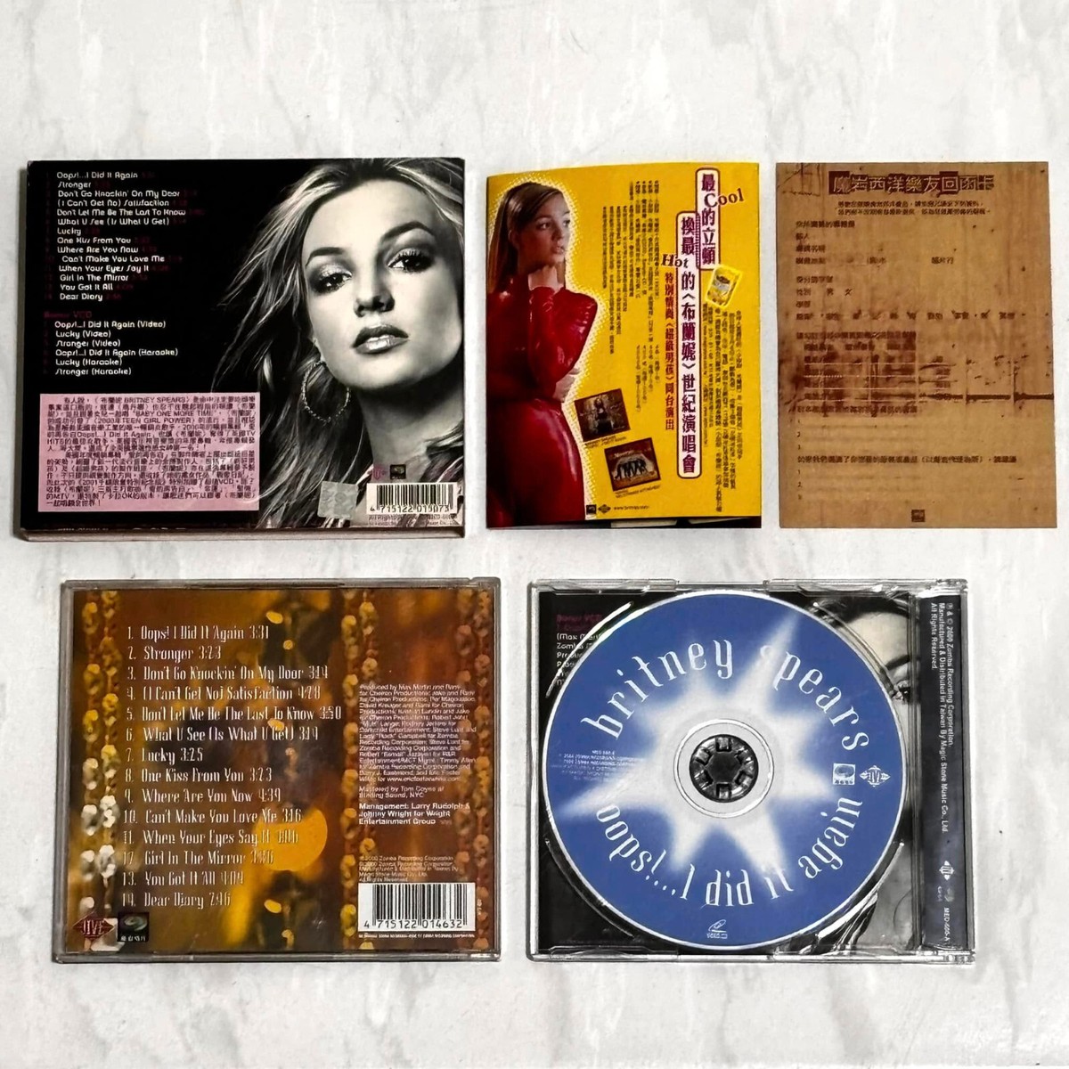 Britney Spears 2000 Oops I Did It Again Taiwan Ltd Box CD+VCD