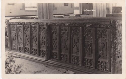 Ancient Carved Backs Of Pews Inside Church, MULLION, Cornwall - Hawke RP - Picture 1 of 1