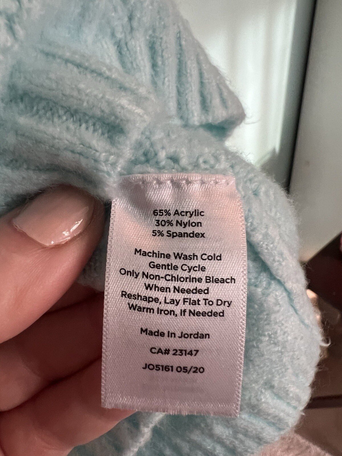 Talbots Pale Aqua Pullover Arrowhead Patterned Sw… - image 5