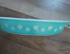 Vintage Pyrex Rare Divided Casserole Dish Snowflake Turquoise No Lid 1.5 Qt