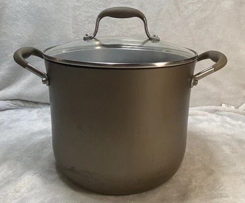Anolon Advanced Hard Anodized Nonstick 8 Qt. Stockpot W/ Handles & Clear Lid