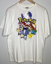 Rare VTG NINTENDO Pokemon Ash Ketchum Team Pikachu 1999 T Shirt 90s Youth XL