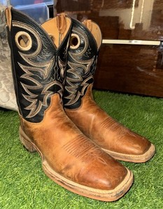 Bottes western homme Justin Caddo Bent Rail bout carré large