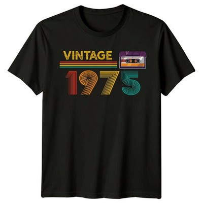 Vintage 1975 Cassette Fiftieth Birthday Retro Herren T-Shirt