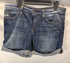Joe's Denim Cuffed Shorts W27 Medium Wash 100 Cotton Distressed