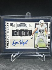 2019 Panini Contenders Draft Dax Raymond College Ticket RC Auto #152 Utah State