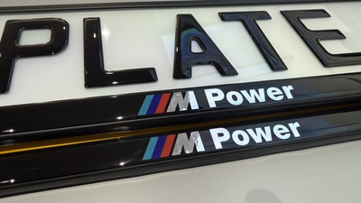 #ad #ad 2x 3D Gel Show Plates 2 MSport Power Number Plate Holders GBP 42.50