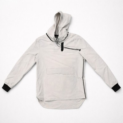LVL XIII Pullover Anorak Jacket Hooded Tan Nylon Spandex Men's Large NWT
