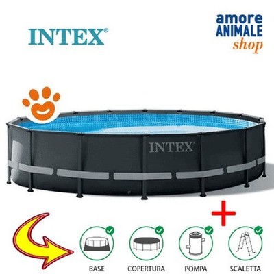 Intex Ultra XTR Rundpool Frame Ø488x122cm Mit Sandfilterpumpe Art. 26326