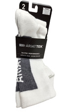 Ariat VentTEK Mid-Calf VentTek Performance White Socks AR2331-100 Size M 5-9
