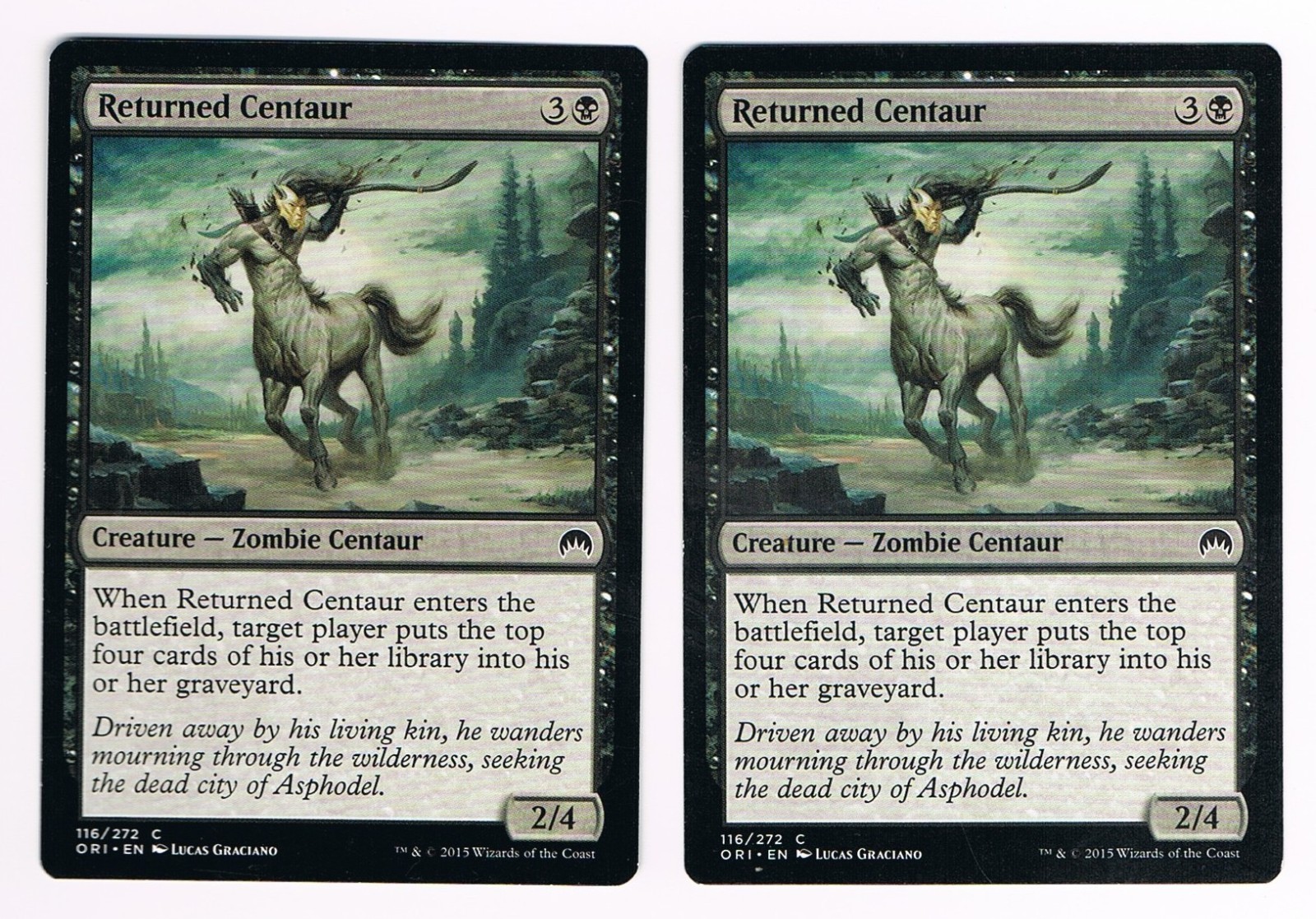2X RETURNED CENTAUR 116/272 MAGIC ORIGINS MTG MAGIC LP X2