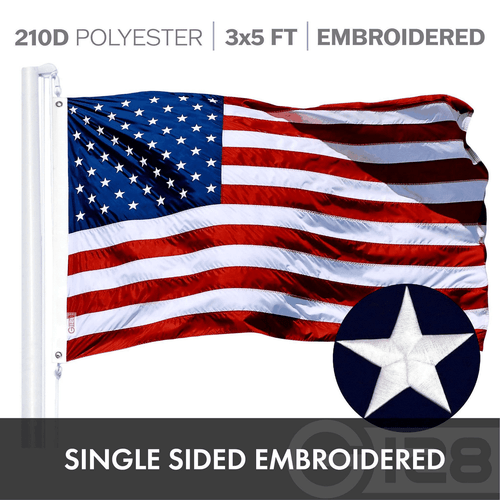 Confezione combinata: bandiera americana USA serie ToughWeave 3x5 piedi lato singolo e - Foto 3 di 9