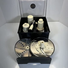 Cuisinart Elite 14 Cup Food Processor FP-14N Storage Case Full Accessories Stem