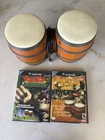 Donkey Kong Jungle Beat & Donkey Konga + Bongos Drums Gamecube Set