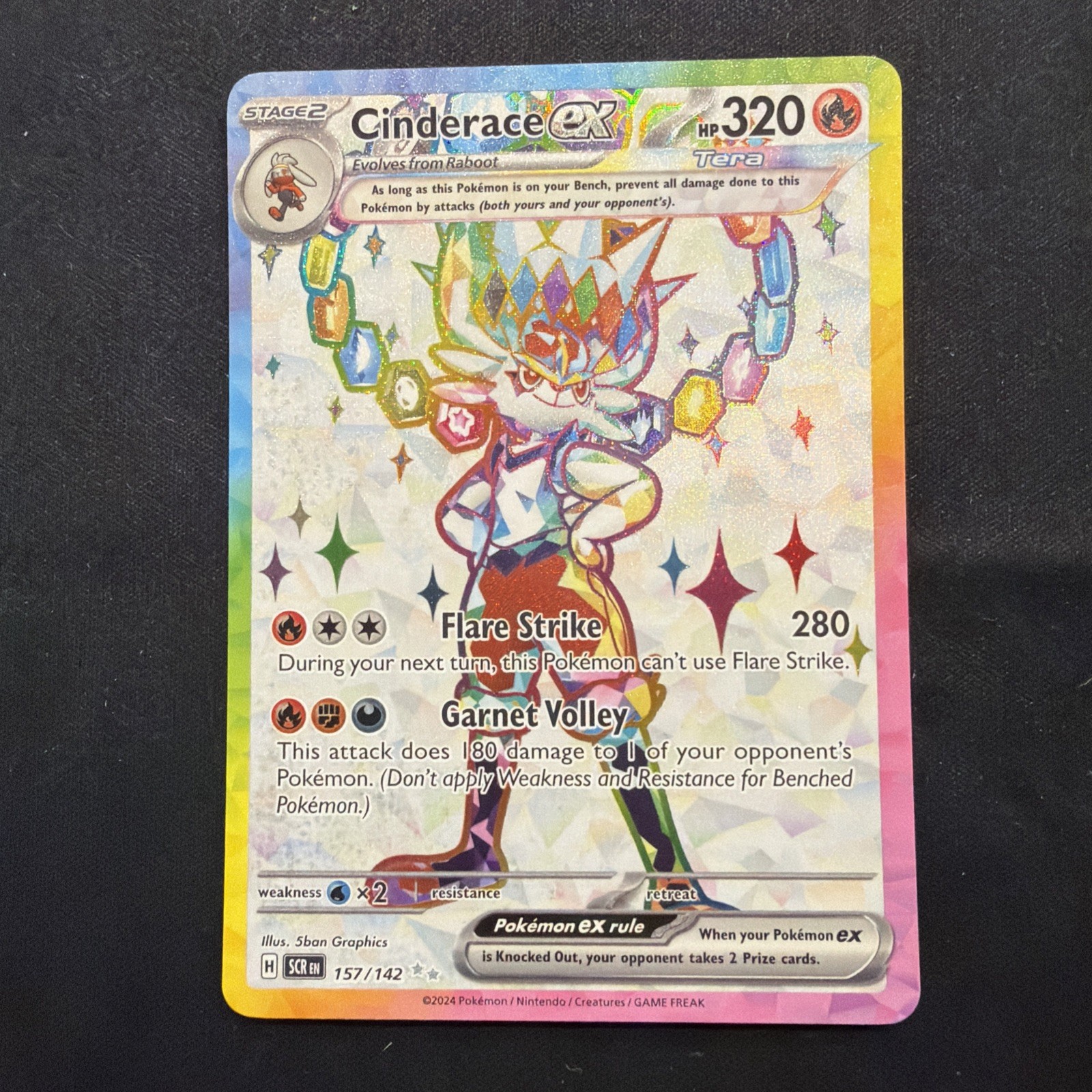 Pokemon TCG - Cinderace ex - 157/142 Stellar Crown -  Full Art