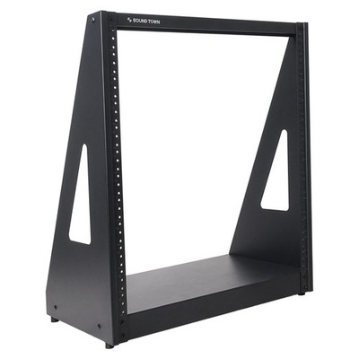 Sound Town 12U 2-Post Heavy-Duty Open-Frame Rack, for Audio/Video, Network Sw...