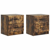 Nachttisch 2Er Set GeräUcherte Eiche 43X34,5X44,5 Cm Schlafzimmer