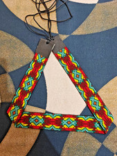 Beaded Hat Band Geometric Southwestern Pattern Cowboy Rode Handmade hatband