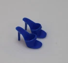 Vintage Mattel Barbie Doll Replacement Shoes Mules Heel Japan BLUE Parts Pair