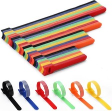 150 Pack Reusable Cable Ties 4 6 8 10 Inch Hook and Loop Straps Multi Color