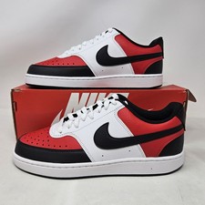 Nike Court Vision Low 'Red Black' Casual Sneakers / IO9112 657 / Men's Size 13