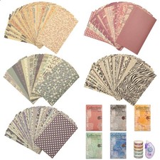 Vintage Scrapbook Bulk 300 Sheets mixed Decorative art craft paper