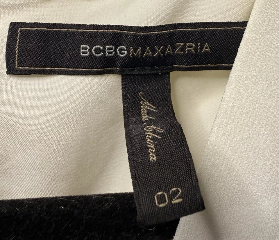 BCBG Maxazria White Dress Size 02 Ruffles Short - Image 4 of 4