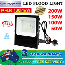 140LM/W  50W 100W 150W 200W LED Flood Lights  AU Plug  IP65 Outdoor Floodlight