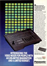 Pubblicità stampa mixer video PANASONIC WJ AVE5 1991 • anni 90 LA RAIDERS BA.21