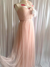 Vintage Y2K Pink Tulle Dress Ballet Formal Bridesmaid Prom Party Gown Small 4