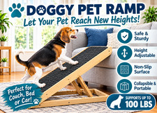 Foldable Non-Slip Pet Ramp Ladder for Small to Large Dog for Car Sofa Bed