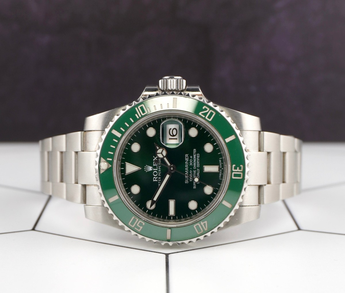 Rolex Submariner Date Hulk 40mm Ceramic Steel Green Dial Men Watch