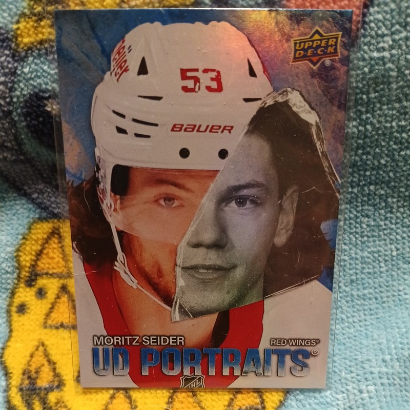 2025-26 Upper Deck #P-19 Moritz Seider UD Portraits Detroit Red Wings