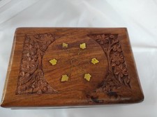 Spieluhr (Pink Panther),Sheeshamholzkästcen,Messingintarsien (Nr.63)