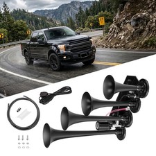 135db 4 Trumpet Train Air Horn Kit Loud Truck Pickup For Ford Chevy Ram Toyota