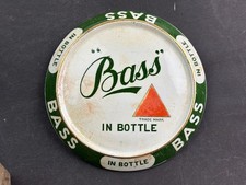 61094 Old Vintage Antique Printed Match Holder Ashtray Bass Coaster Brewery Sign