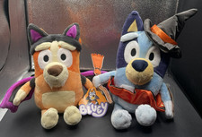 Bluey Bingo Halloween Plush Set 8" Witch Bluey Bat Bingo 2024 Dan Dee NWT