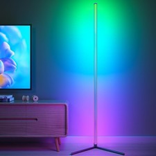 LED Corner Floor Lamp, RGB Corner Floor Lamp with APP/Remote Control 57" 1 Pack