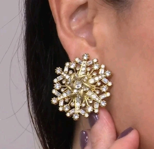 Heidi Daus "Catch a Falling Snowflake" Crystal Stud Earrings-Pierced-NWT - Image 3 of 3