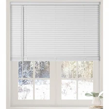 Light Filtering White Vinyl Mini Blinds 30.5" W x 60" H - Modern Home Solution