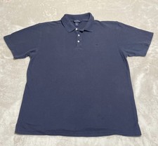Brooks Brothers Polo Shirt Mens XL Blue Short Sleeve Logo Performance