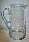 Libbey Large Pinched & Dimpled Clear Glass Pitcher 10 in.