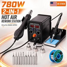 Digital Soldering Iron Station Hot Air Gun Desoldering Rework Station Kit