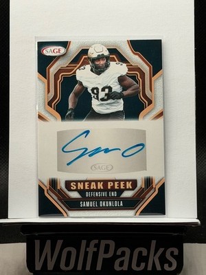 2026 Sage Low Series Football - Sneak Peek Samuel Okunlola #SPA-SO Blue