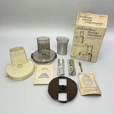 Complete Sunbeam Slicer Shredder Attachment 94480 For Mixmaster Deluxe Mixers