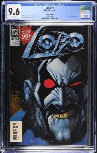 Lobo #1 (1990) CGC 9.6 White Pages! Simon Bisley Cover and Art!