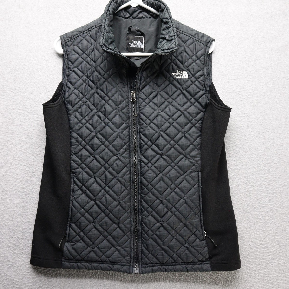 The North Face Vest Womens L Black Quilted Softshell Zip Pockets