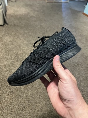 Size 4.5 - Nike Flyknit Racer Triple Black for sale online | eBay