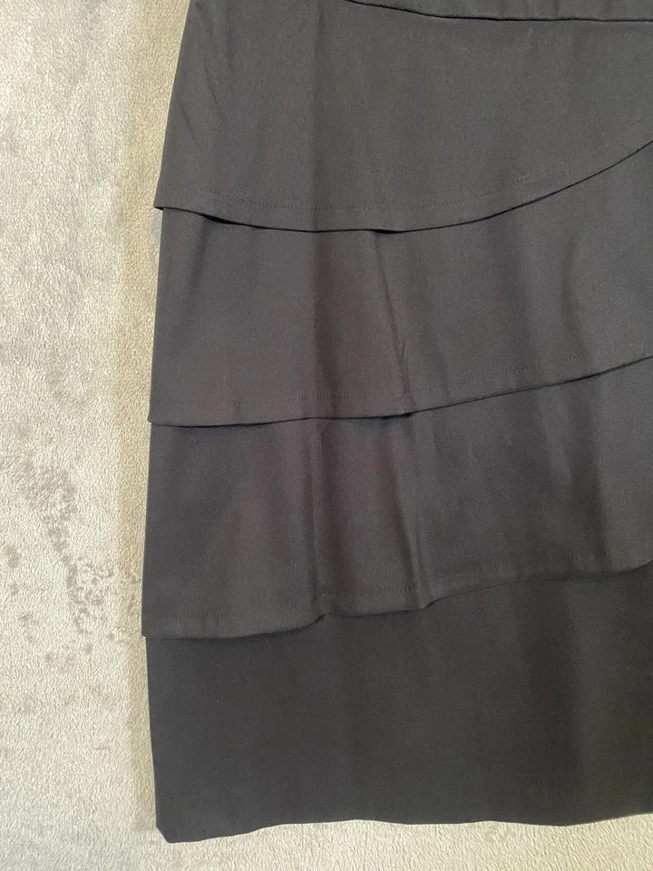 Connected Apparel Dress Womens 22W Black Beaded Neckline Tiered Sheath Cocktail - Image 4 of 4