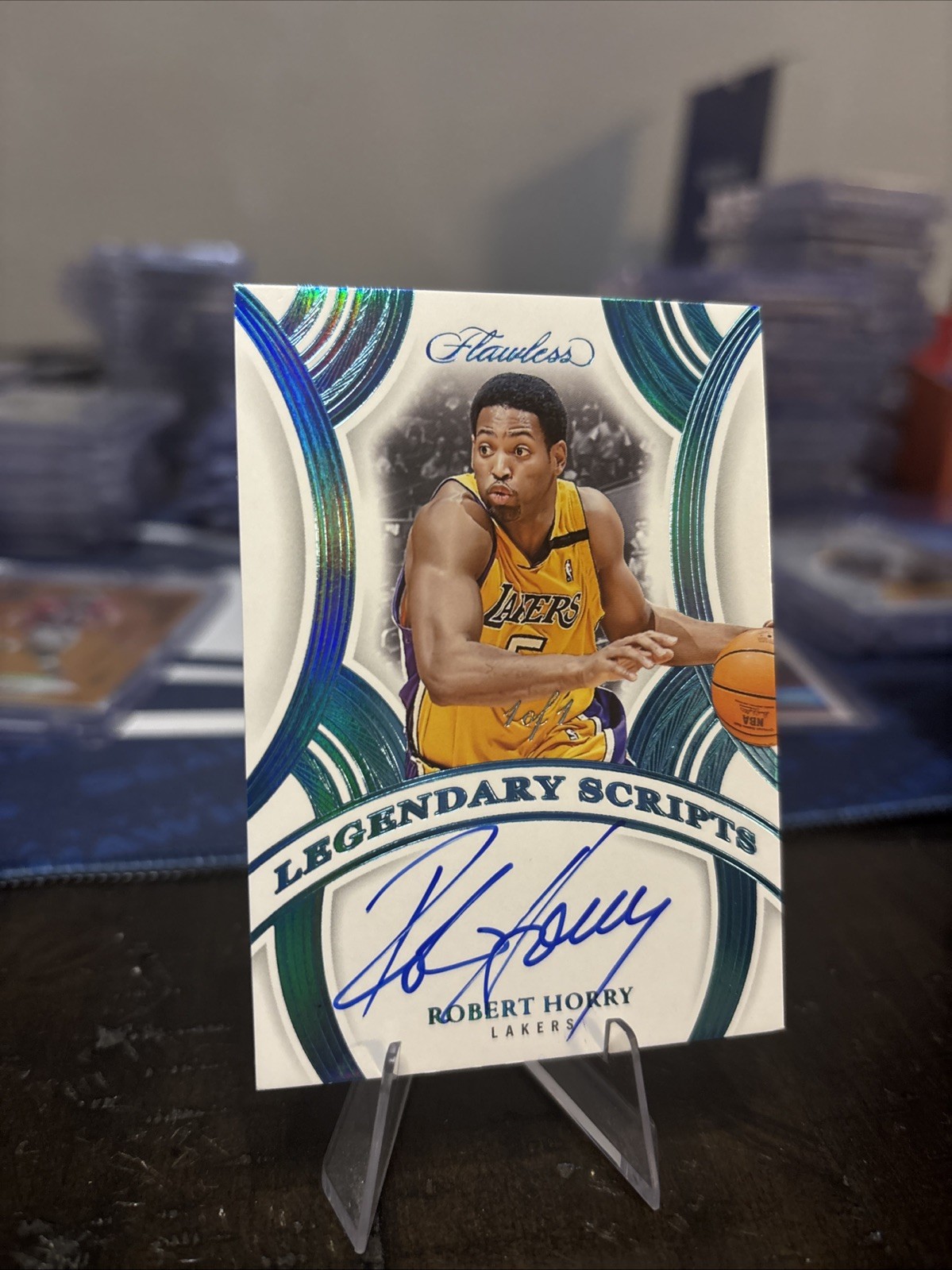 2024-25 Panini Flawless Legendary Scripts Robert Horry Auto 1/1 LA Lakers view 3